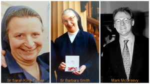 Images of Sr Sarah King-Turner, Sr Barbara Smith and Mark McGreevy
