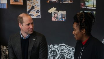 Prince William and young person supported through Depaul