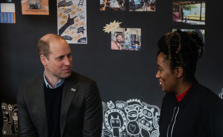 Prince William and young person supported through Depaul