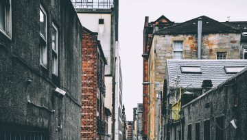 View of a back alley