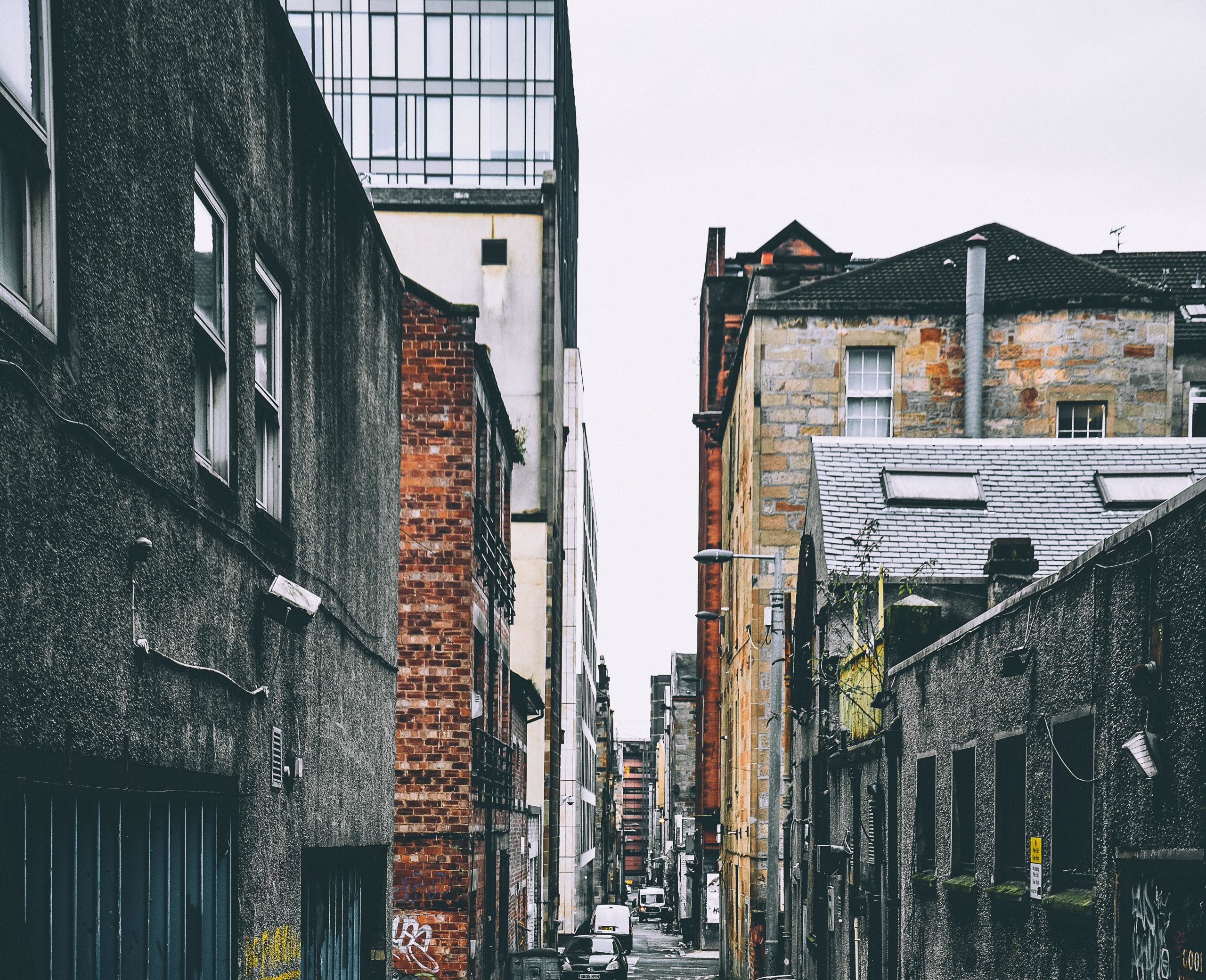 View of a back alley