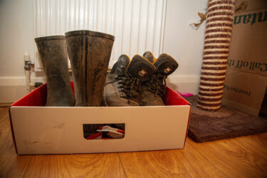 Muddy boots
