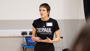Education officer giving a workshop