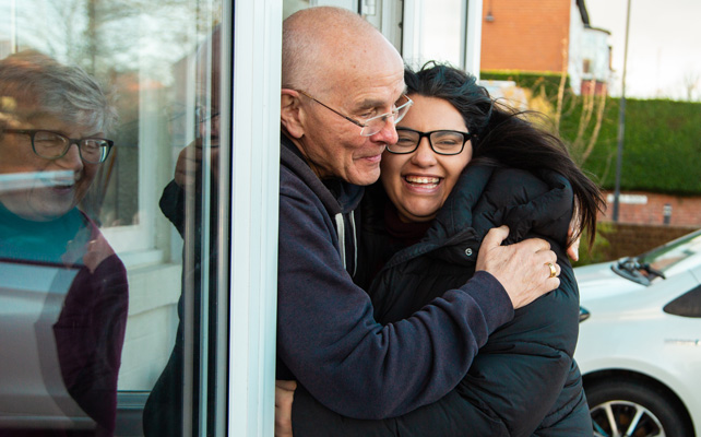 Client rep Yasmina reunites with her Nightstop hosts