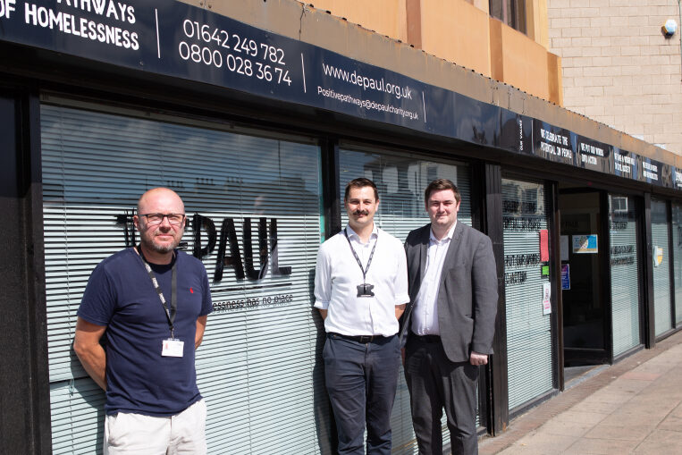 Middlesbrough Mayor and Depaul UK staff