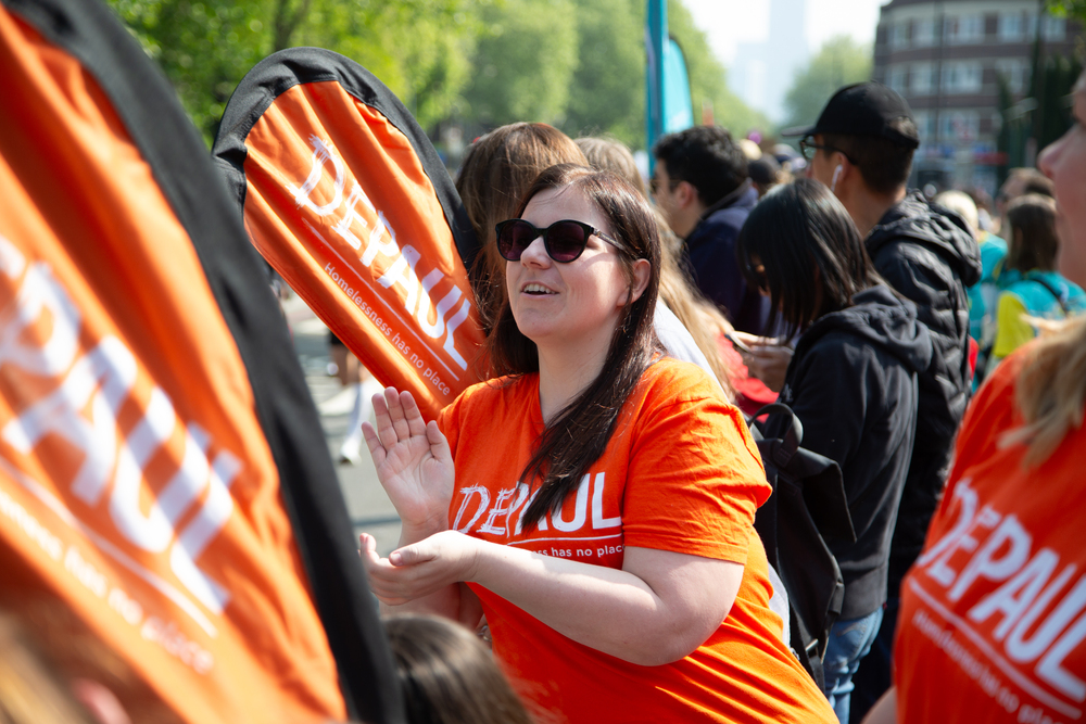 Deapul UK staff cheering on runners